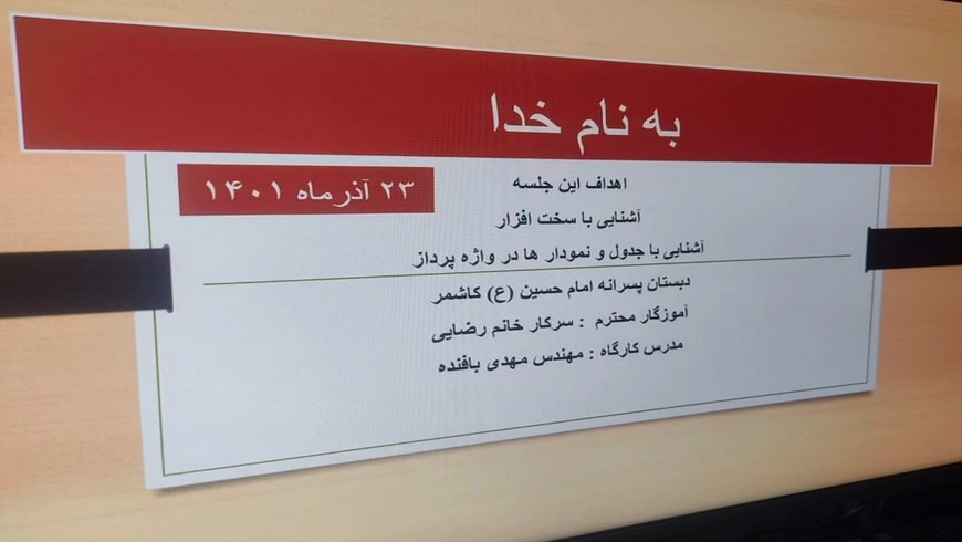 جلسه دوم آموزش سخت افزار و کارگاه رایانه پایه ششم خانم رضایی